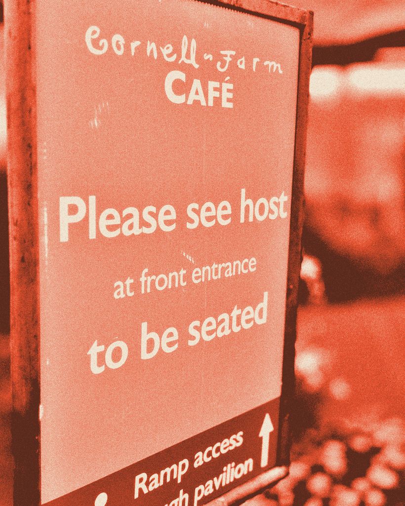 Cornell Farm Cafe, two-ink print