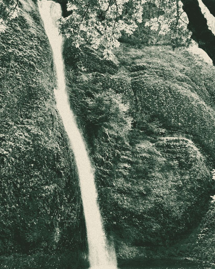 Horsetail Falls, two-ink print